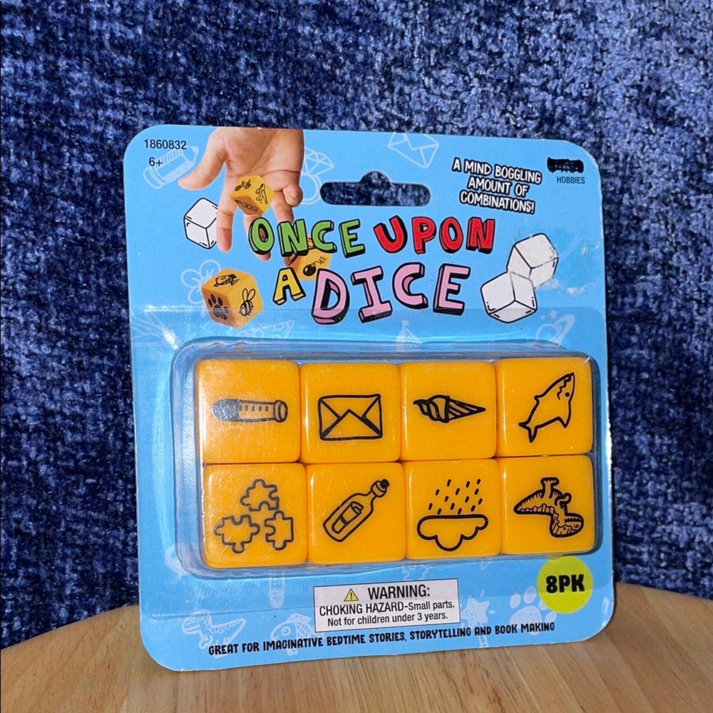 NIB Once Upon a Dice - Yellow Storytelling Dice Set